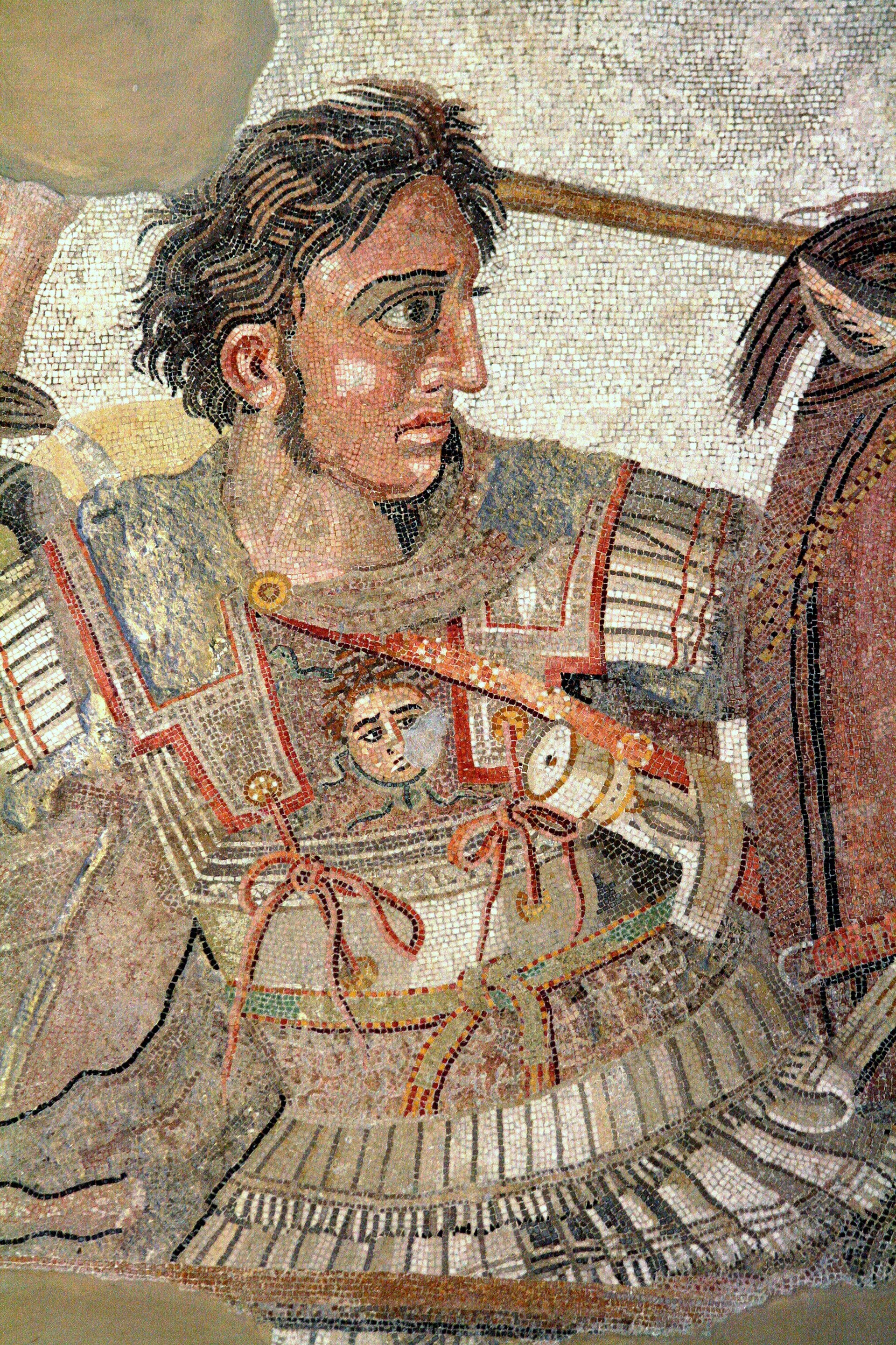 Alexander the Great in the Alexander Mosaic from Pompeii