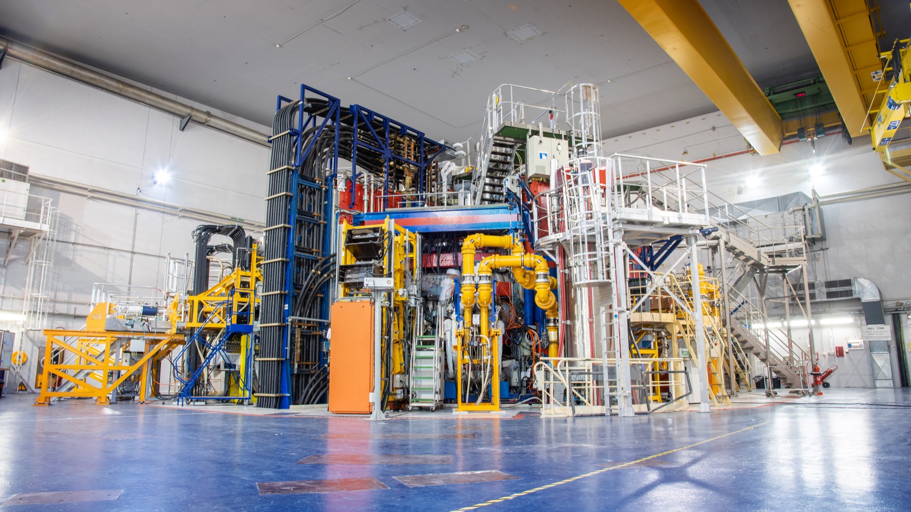 Interior view of the WEST tokamak fusion machine.