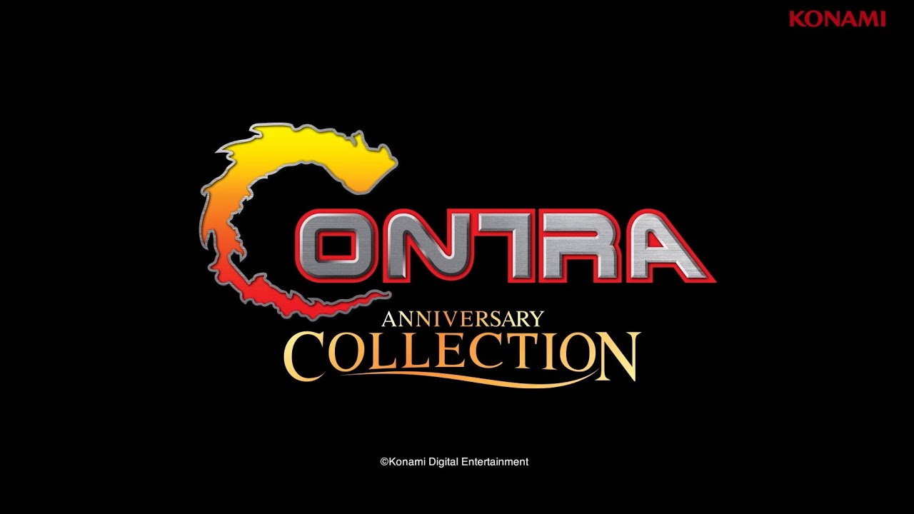 Contra Anniversary Collection title card from Konami's official trailer.